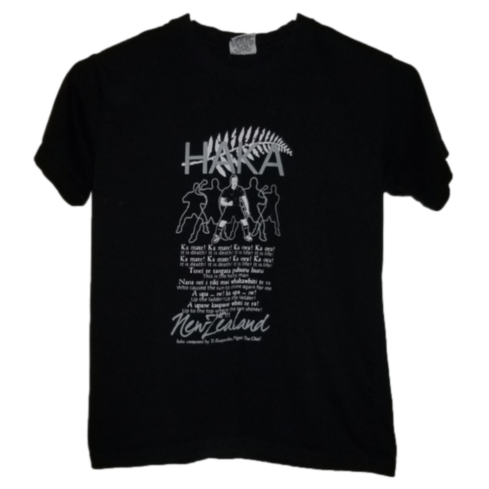 HAKA Black Short Sleeve TShirt Boys Size 10